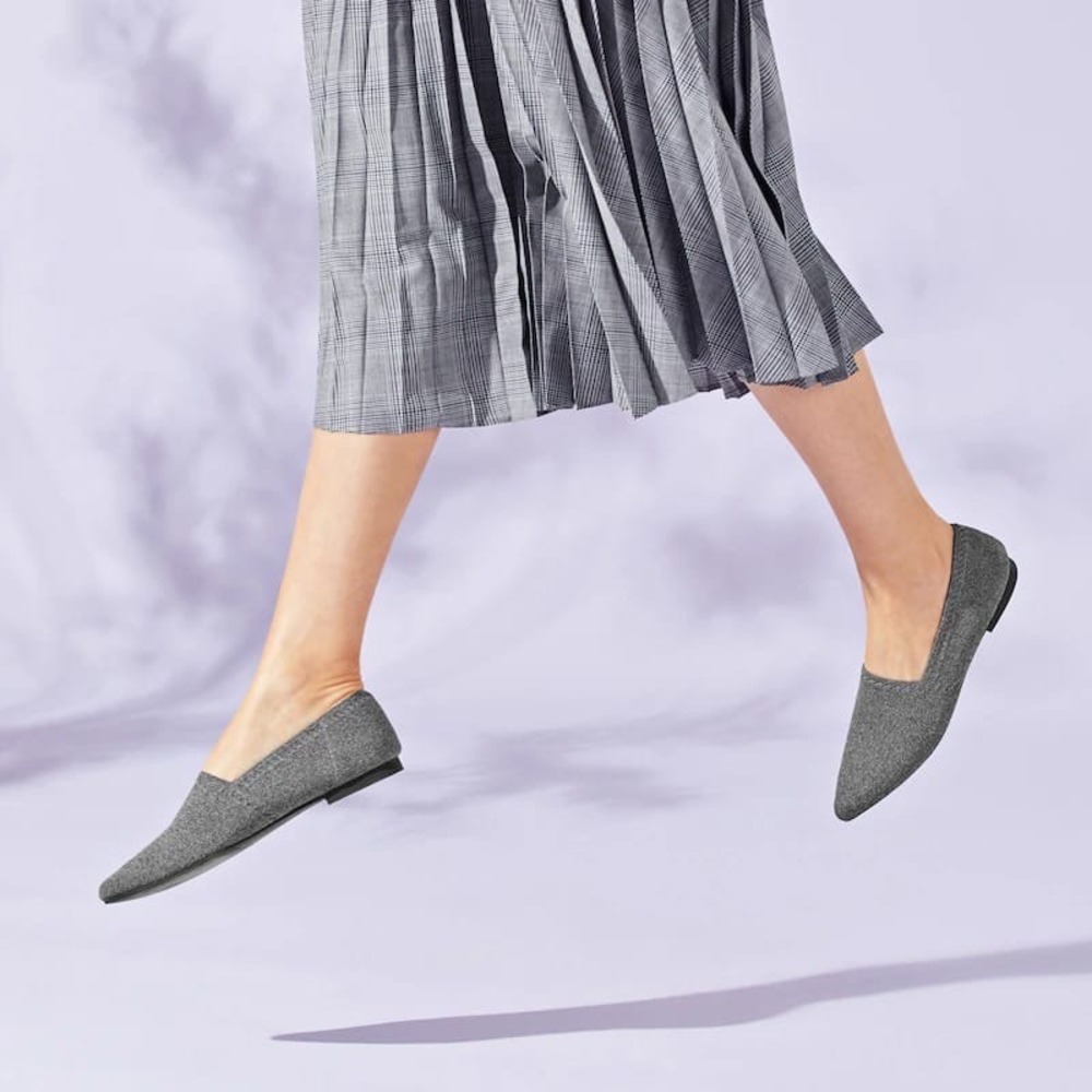 VIVAIA Pointed-Toe Knit Flats Loafers Slip-On‎ Shoes Size 9.5 EU 41